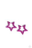 In A Galaxy STAR, STAR Away - Pink Hoop Earring