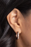 Streamlined Status - Rose Gold Hoop Earring