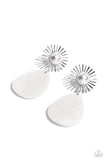 Sunburst Sophistication - White Post Earring