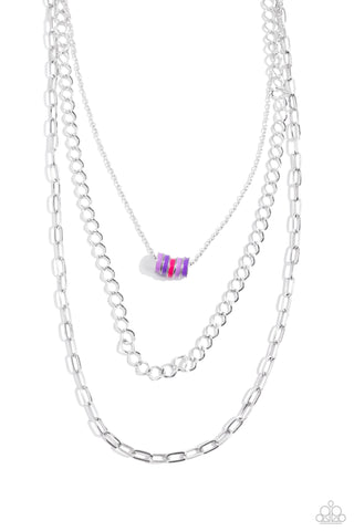 Colorful Cadet - Purple Necklace