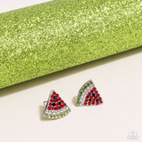 Watermelon Slice - Red Post Earring