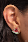 Watermelon Slice - Red Post Earring