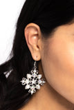 Fancy-Free Florals - White Earring