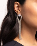 Elongated Effervescence - White Post Earring