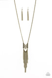 Point Taken Brass Necklace