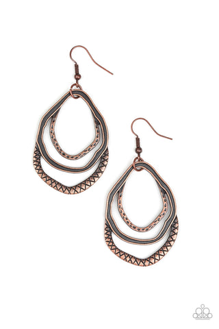 Canyon Casual Copper Earring