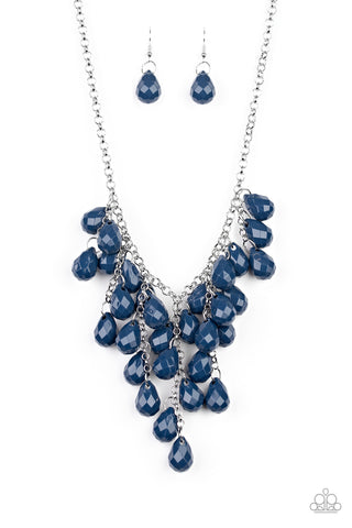 Serenely Scattered Blue Necklace