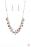 Boldly Airborne - Orange Necklace